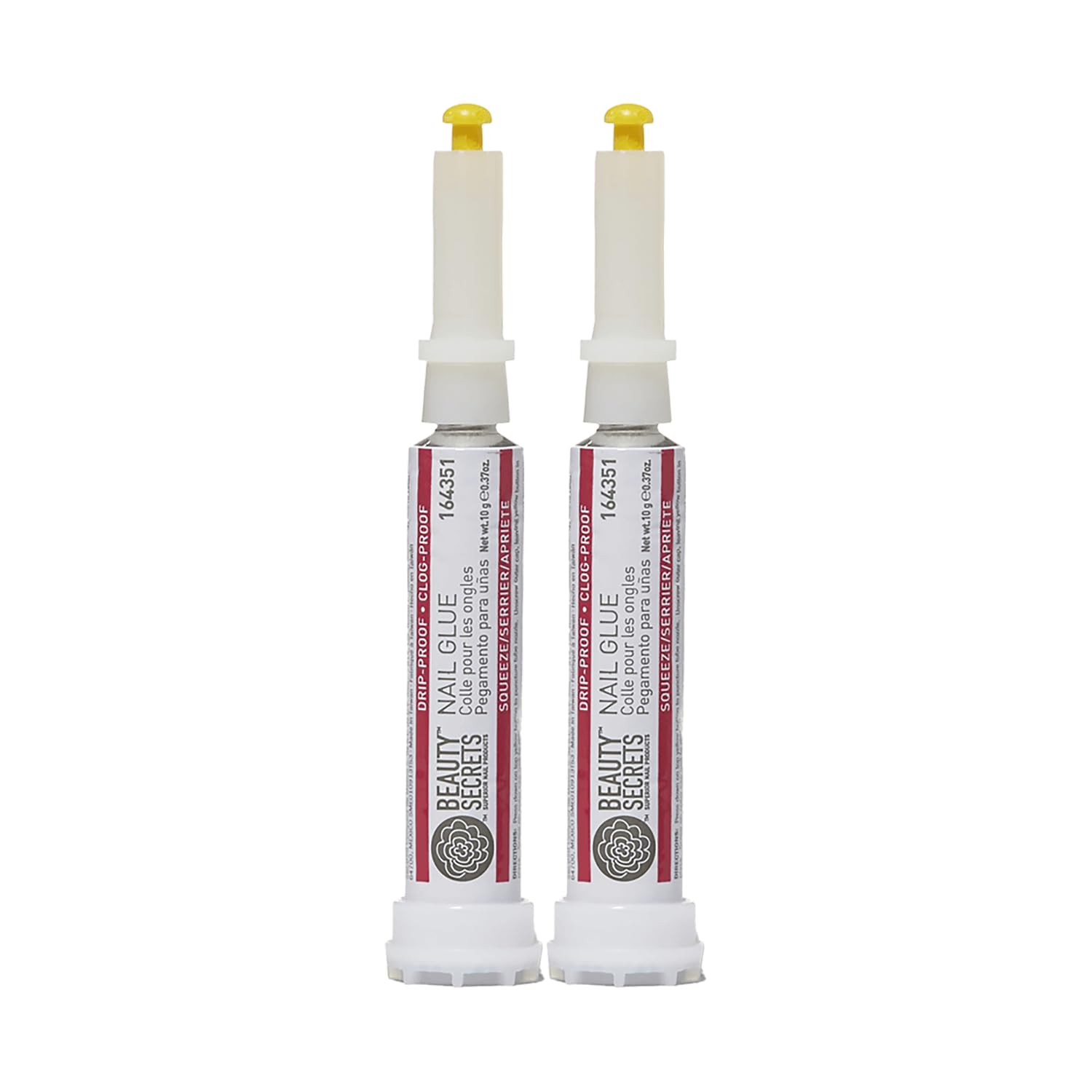 Beauty Secrets Nail Glue, Drip & Clog Proof, 2 Pack