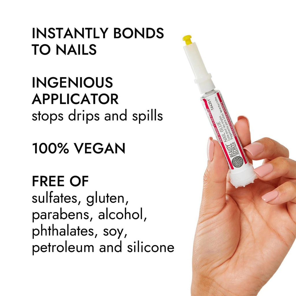 Beauty Secrets Nail Glue, Drip & Clog Proof, 2 Pack